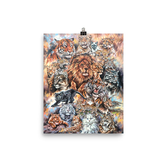 Photo paper poster: Meow! The Cat Family