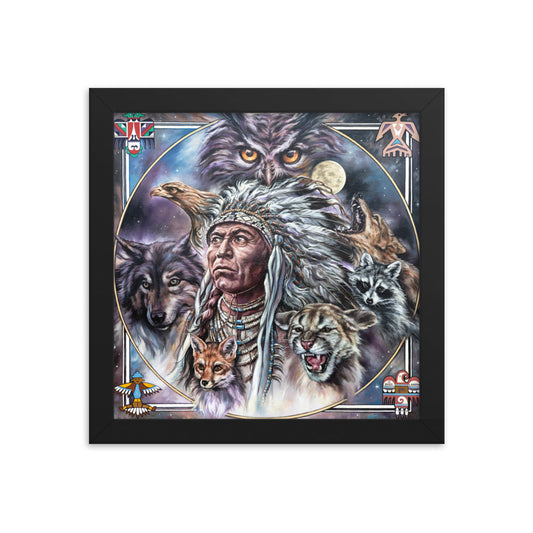 Framed photo paper poster: Night Eyes