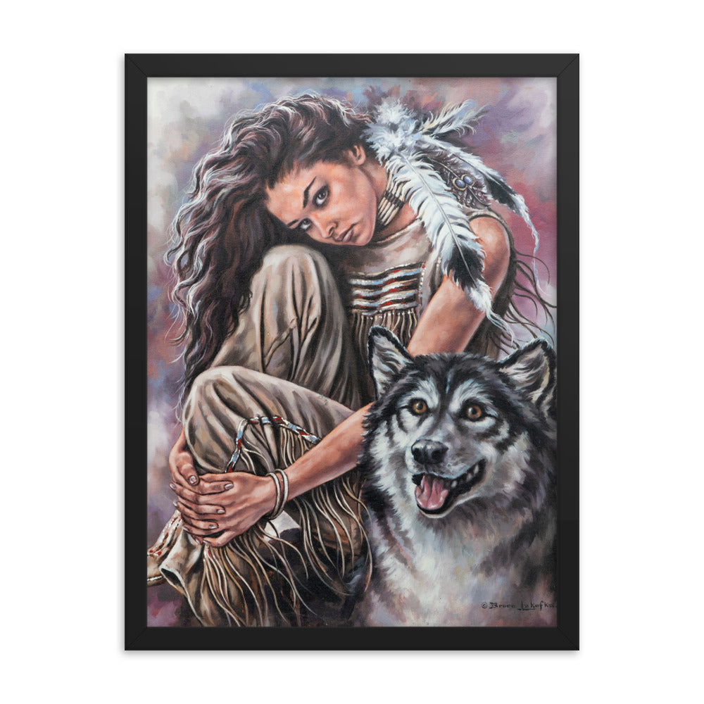 Framed photo paper poster: Companions