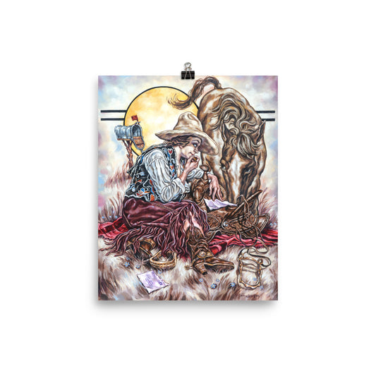 Photo paper poster: Cowgirl Mail