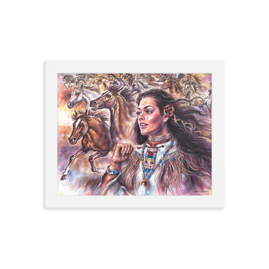 Framed photo paper poster: Stampede