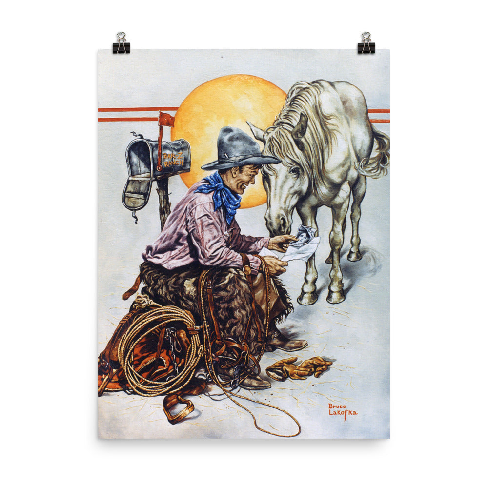 Photo paper poster: Cowboy Mail