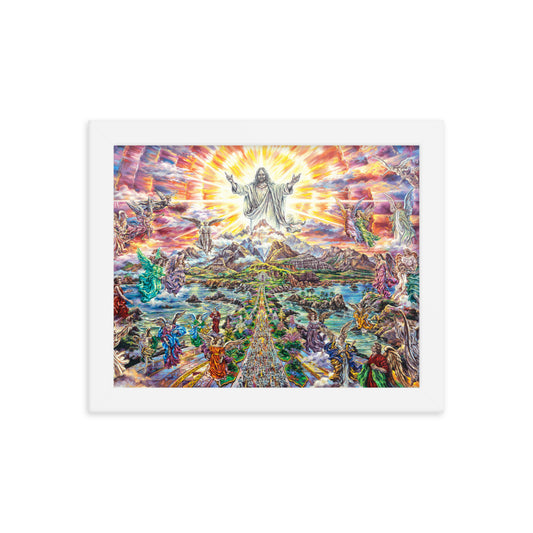 Framed photo paper poster: Heavenly Welcome