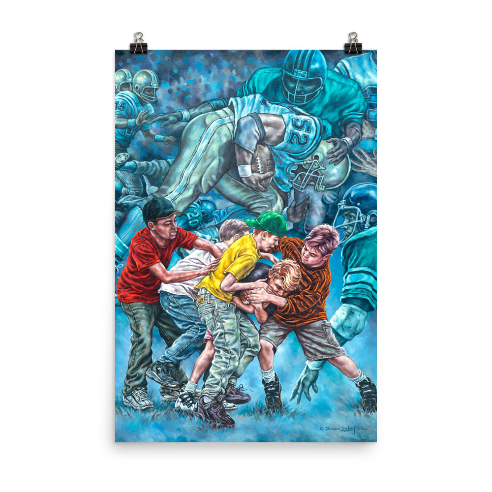 Photo paper poster: Fourth Down And Inches