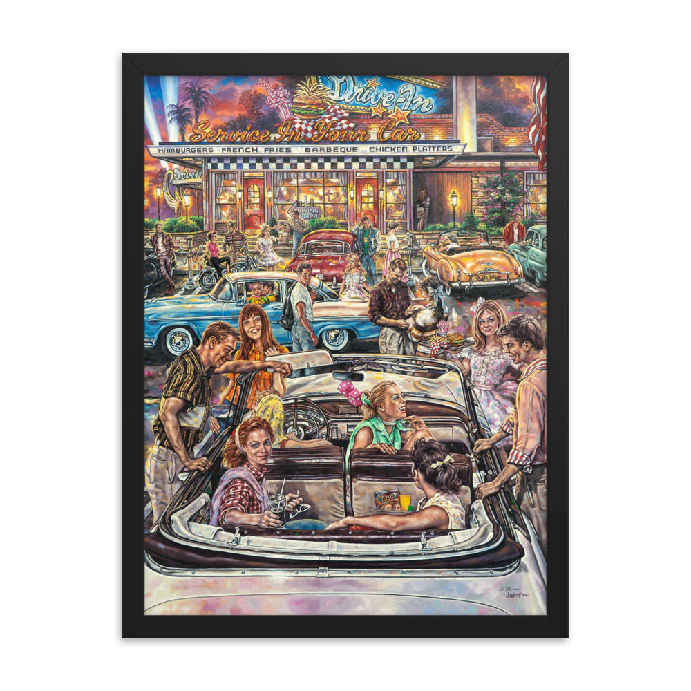 Framed photo paper poster: Back In The Fifties