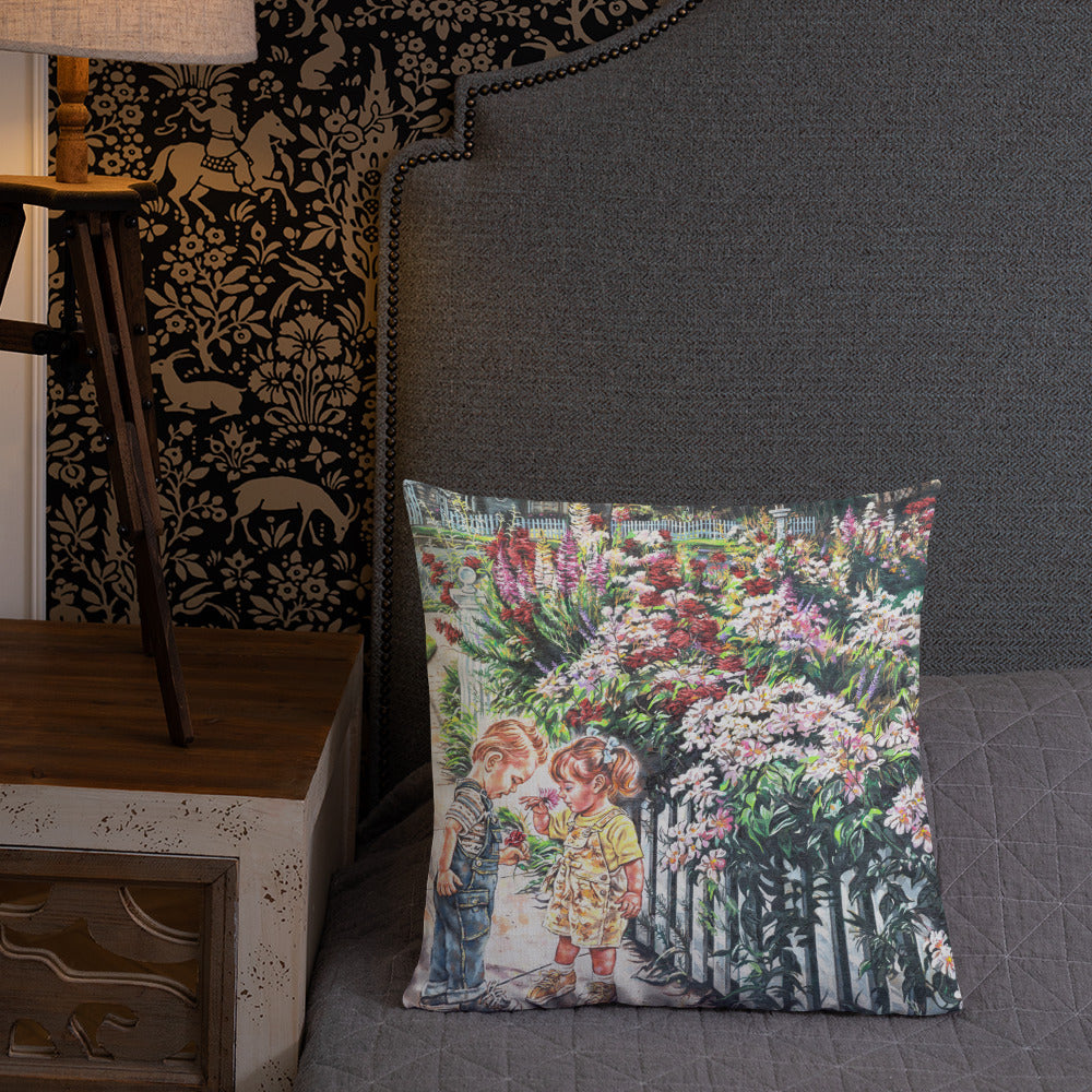 The Smell Of Summer Flowers -Premium Pillow