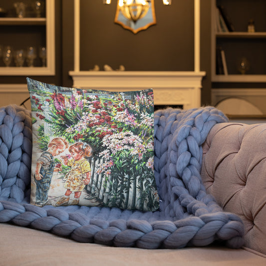 The Smell Of Summer Flowers -Premium Pillow