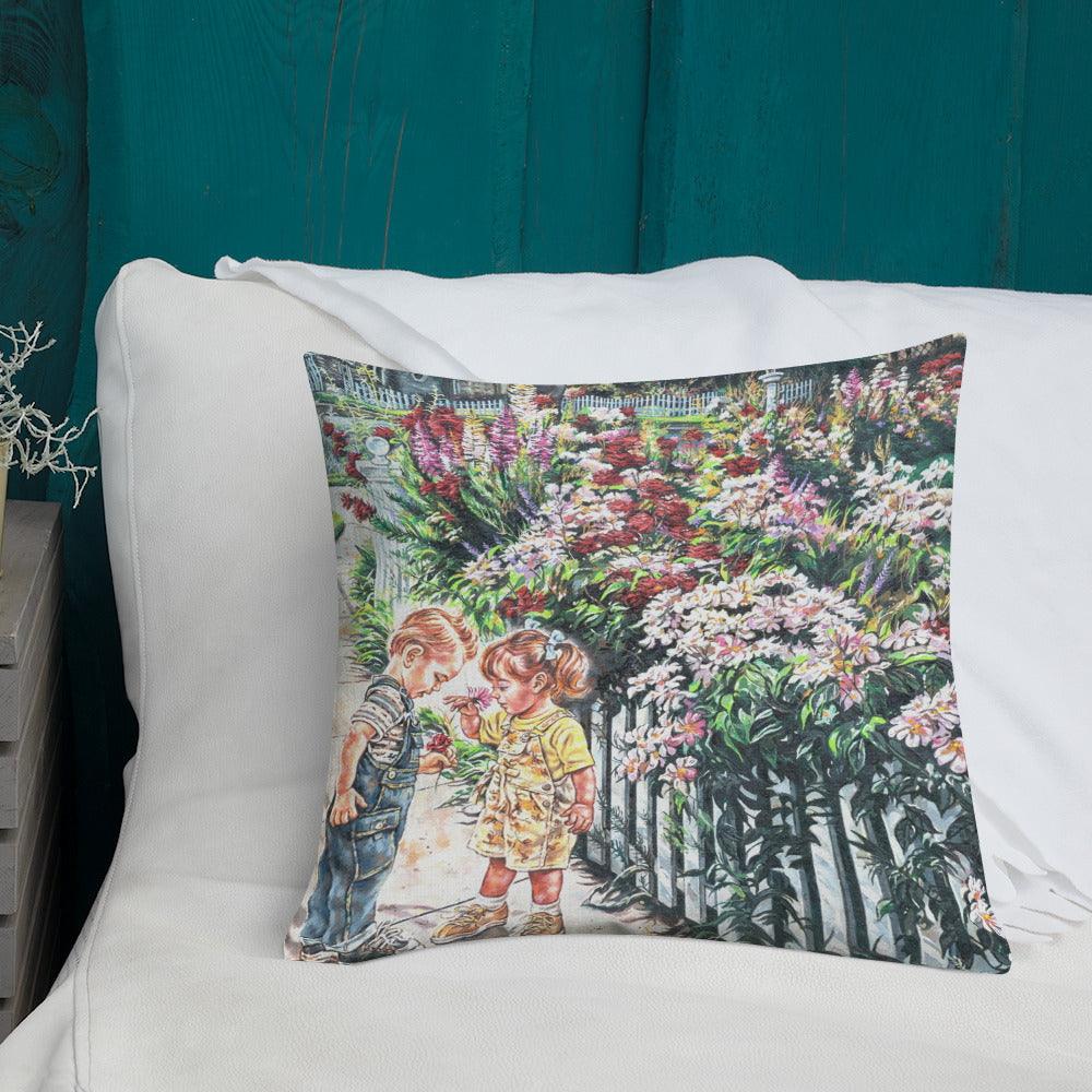 The Smell Of Summer Flowers -Premium Pillow