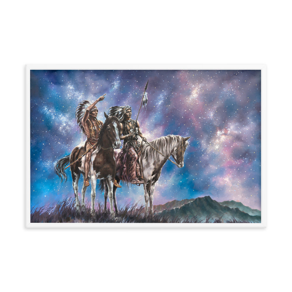 Framed photo paper poster: Under Silent Stars