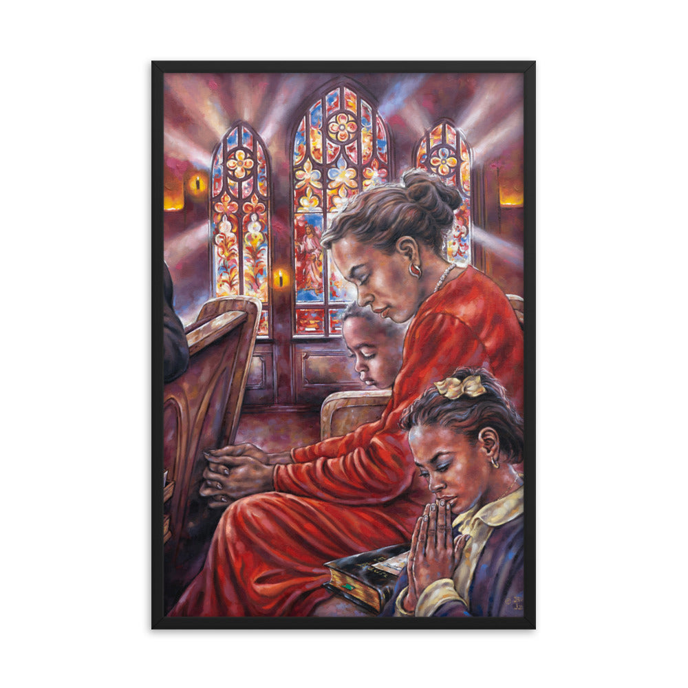 Framed photo paper poster: A Mother's Prayer
