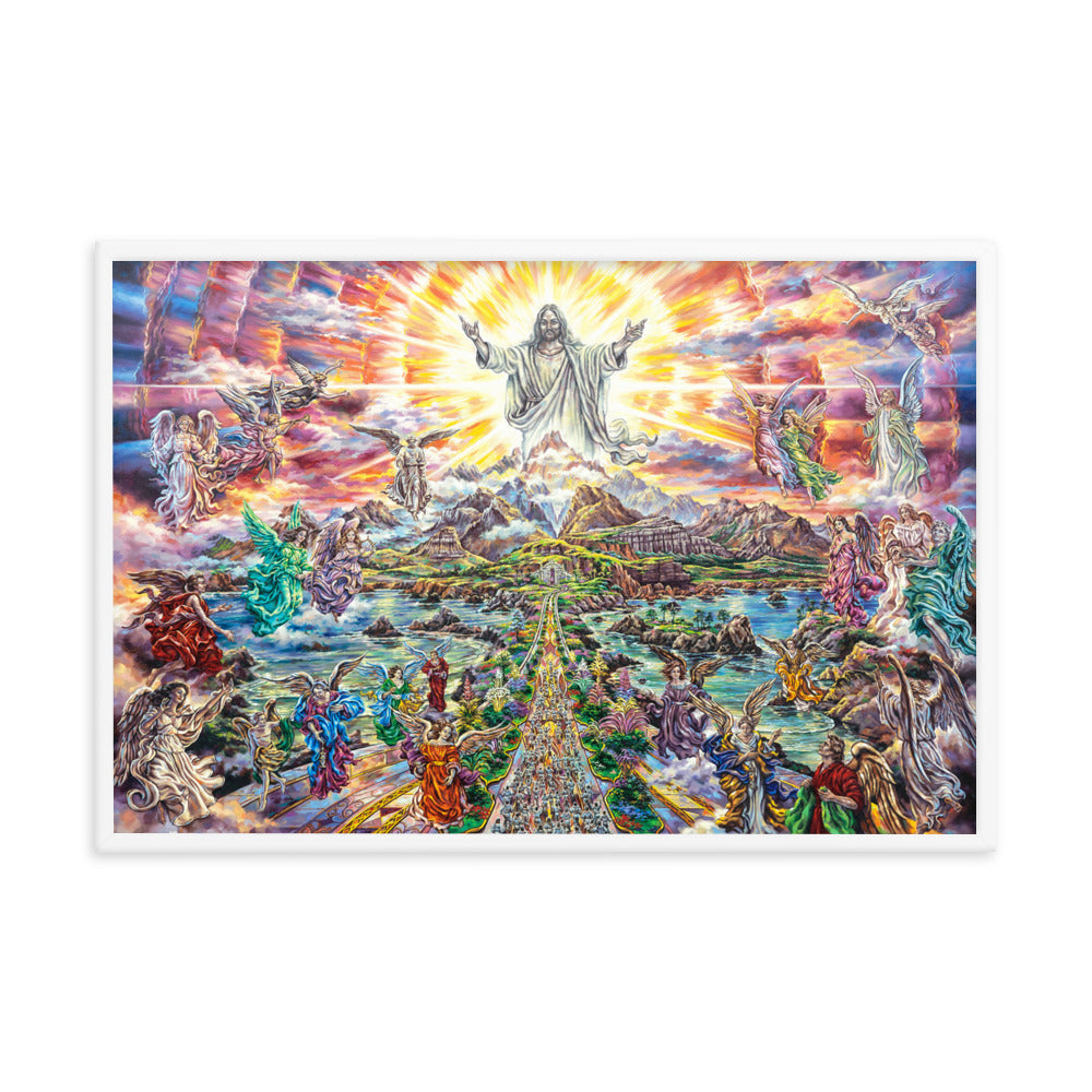 Framed photo paper poster: Heavenly Welcome