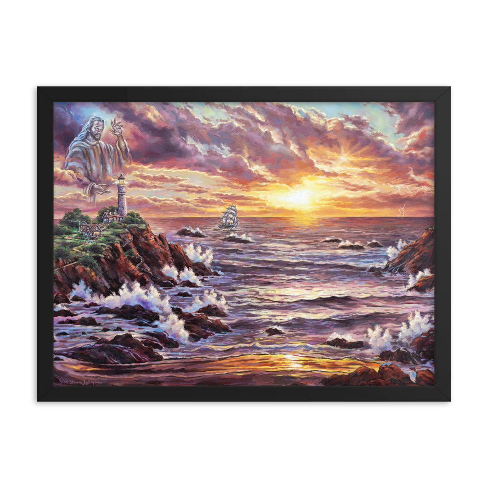Framed photo paper poster: Peace Be Still