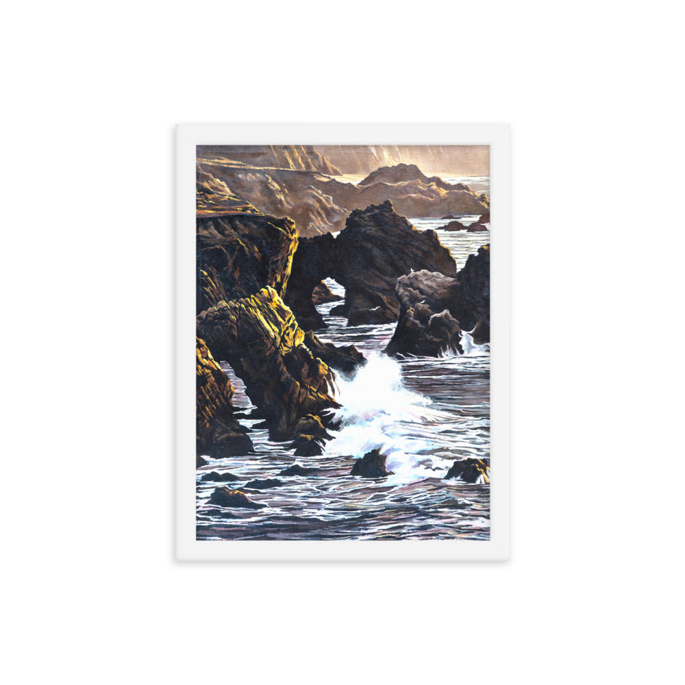 Framed photo paper poster: Big Sur