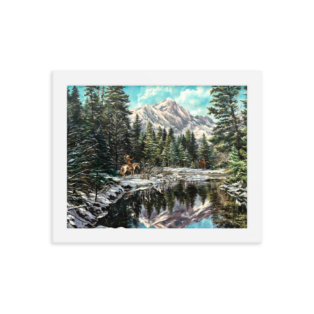 Framed photo paper poster: Silent Encounter