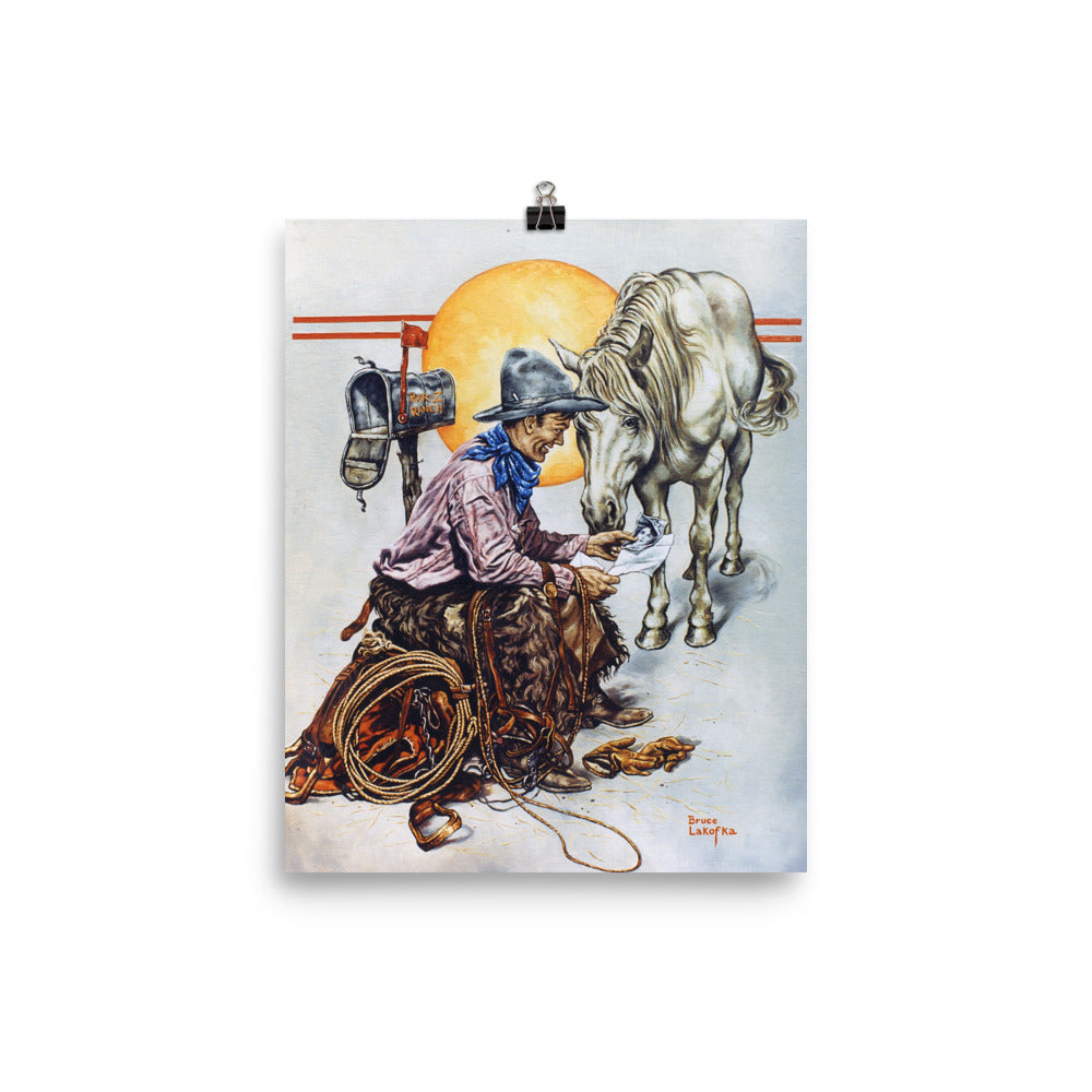 Photo paper poster: Cowboy Mail