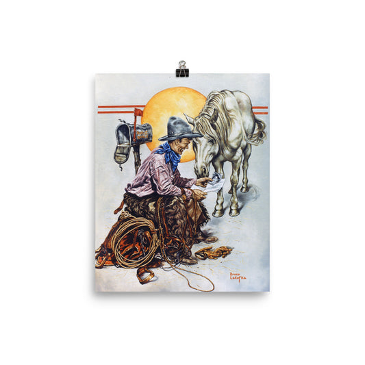 Photo paper poster: Cowboy Mail