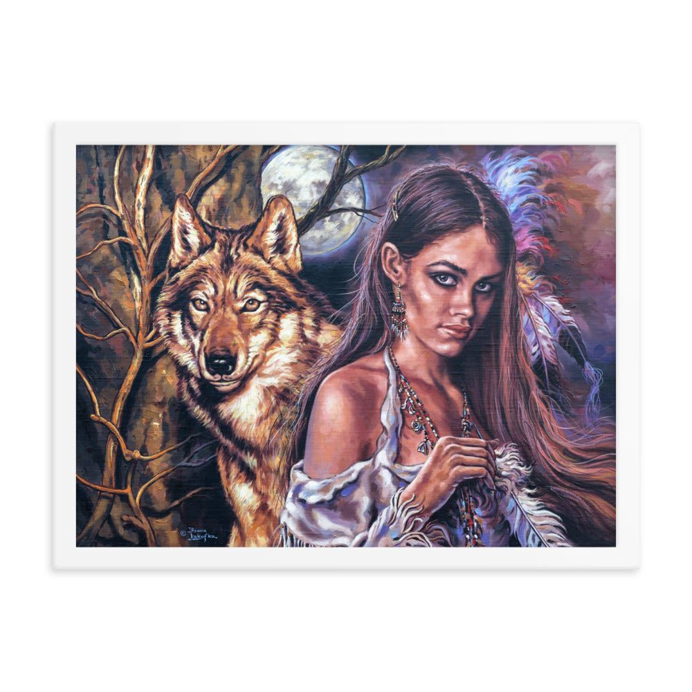 Framed photo paper poster: Autumn Moon
