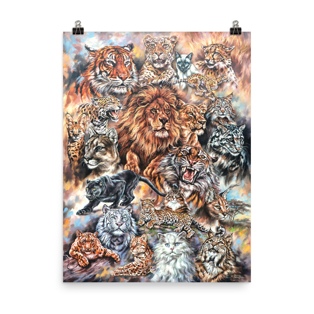 Photo paper poster: Meow! The Cat Family