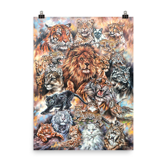 Photo paper poster: Meow! The Cat Family