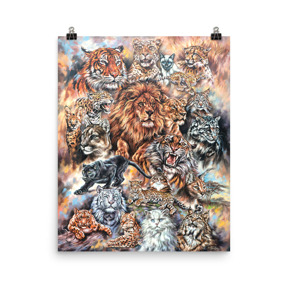 Photo paper poster: Meow! The Cat Family