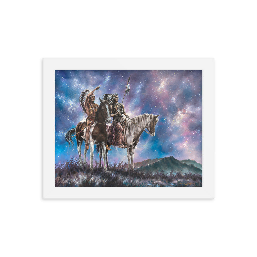 Framed photo paper poster: Under Silent Stars