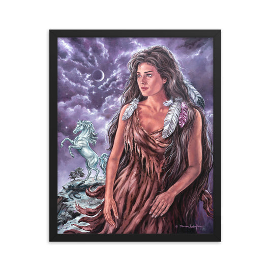Framed photo paper poster: Crescent Moon