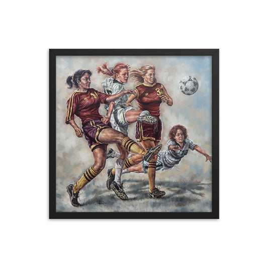 Framed photo paper poster: Soccer Ballet