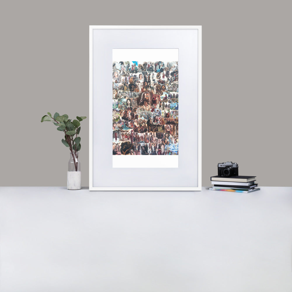 Matte Paper Framed Poster With Mat: Life Of Christ