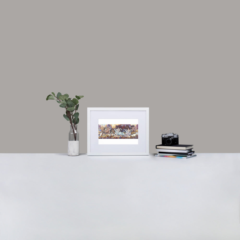 Matte Paper Framed Poster With Mat: Once Upon A Time