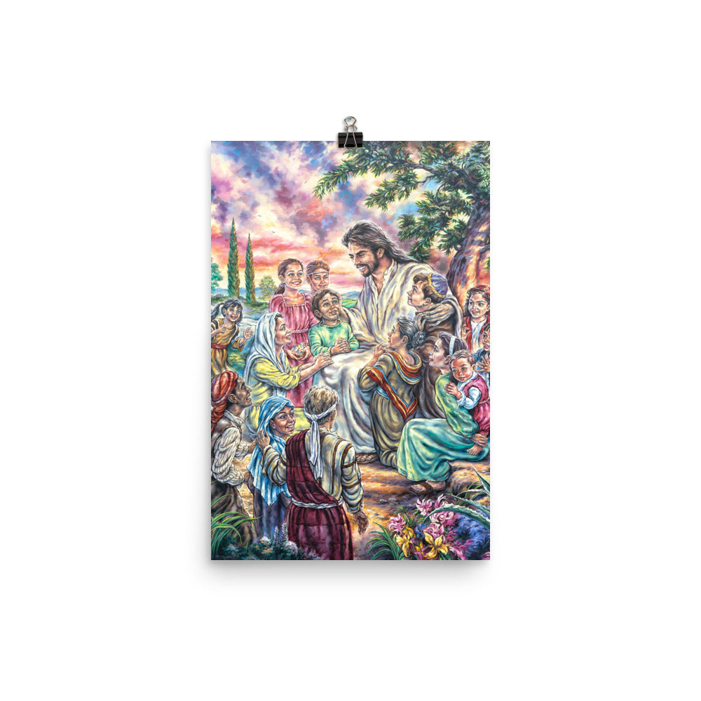 Photo paper poster: Christ And The Children