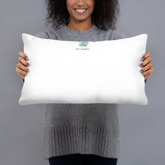 Basic Pillow: Girl At The Bottom Of The Staircase