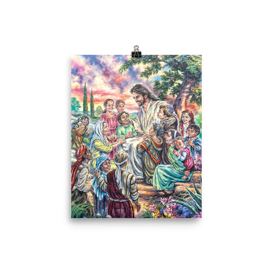 Photo paper poster: Christ And The Children