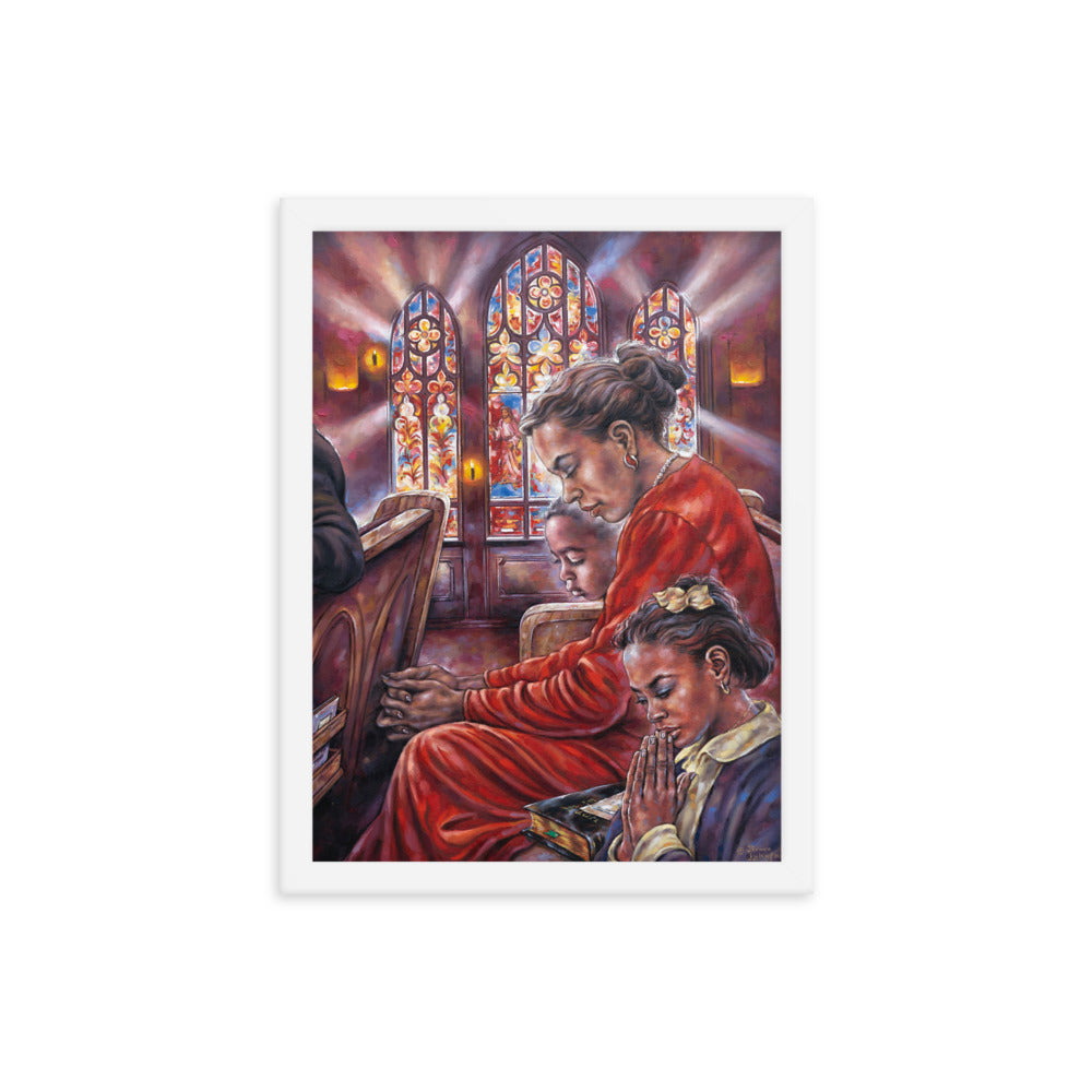 Framed photo paper poster: A Mother's Prayer