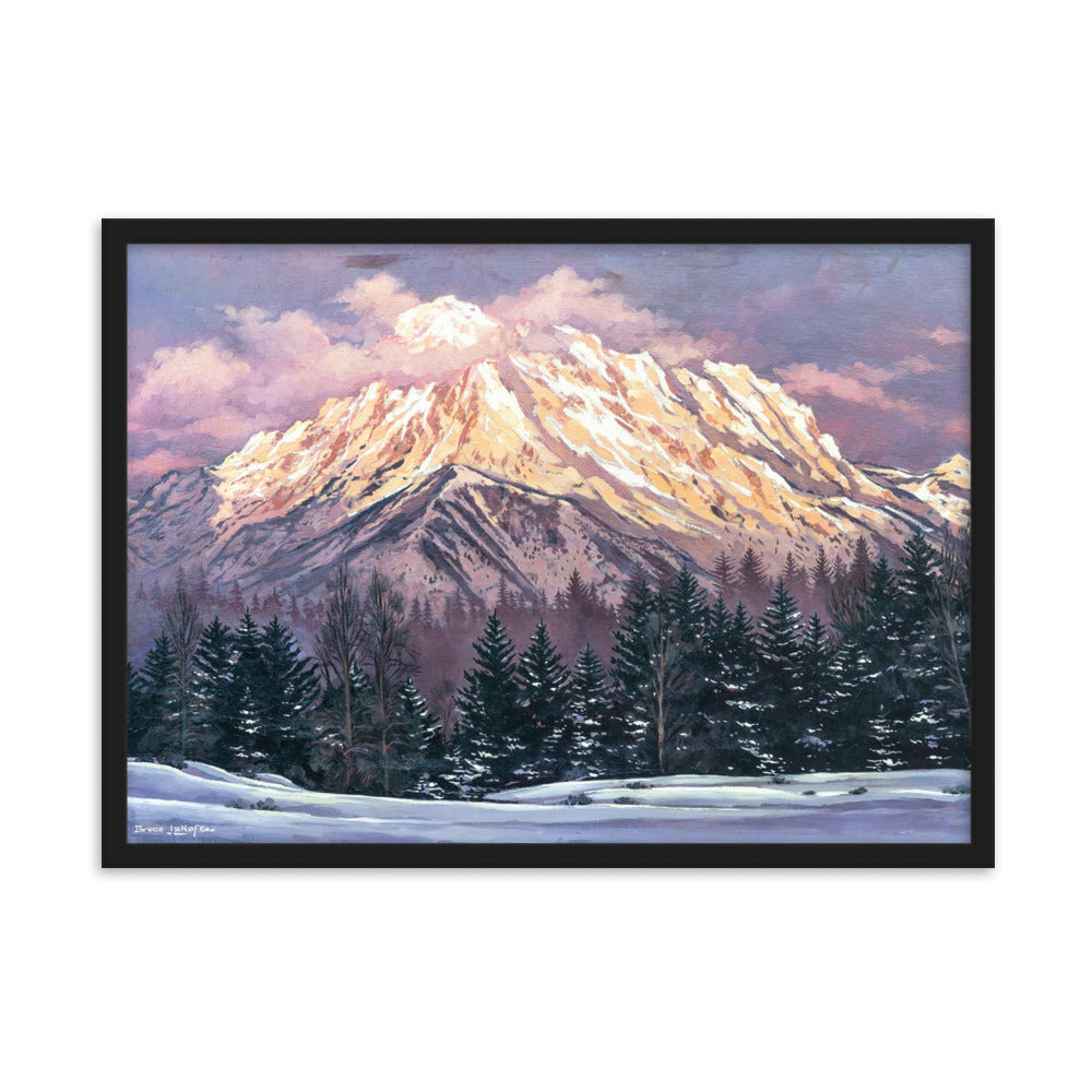 Framed matte paper poster: Mt. Whitney