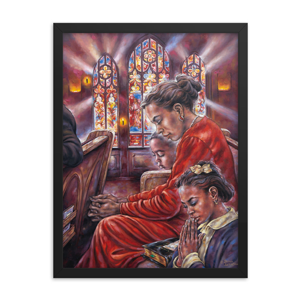 Framed photo paper poster: A Mother's Prayer