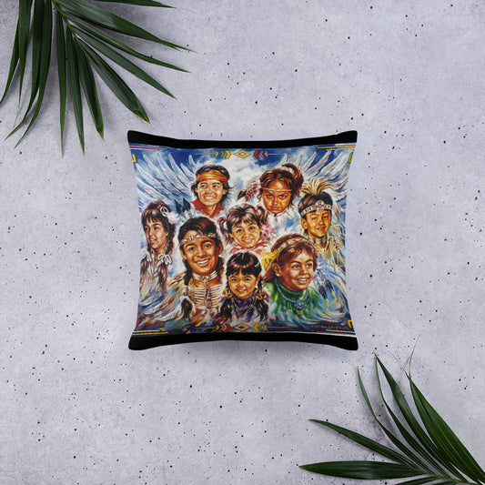Throw Pillow: Children Of Great Spirit
