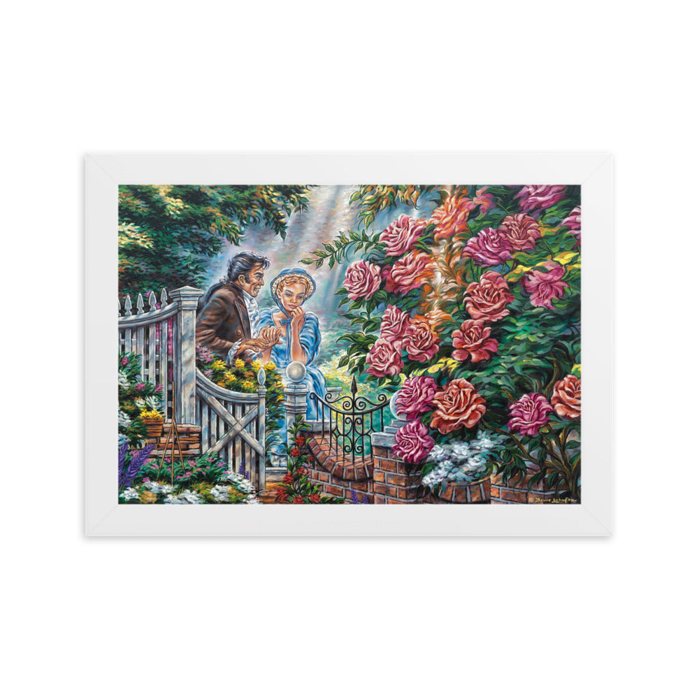 Framed matte paper poster: Beyond The Garden Gate