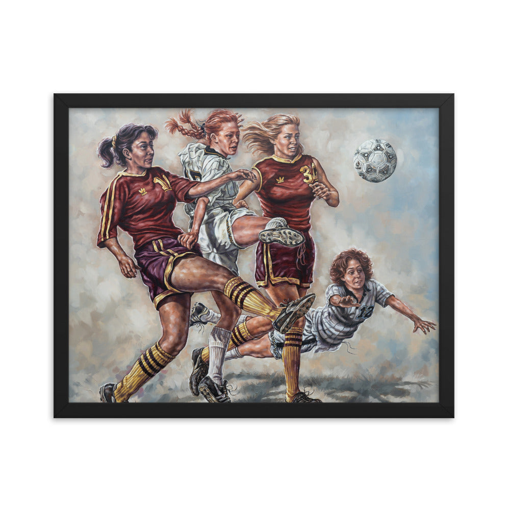 Framed photo paper poster: Soccer Ballet