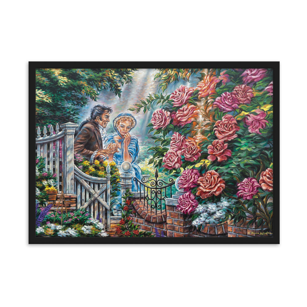 Framed matte paper poster: Beyond The Garden Gate