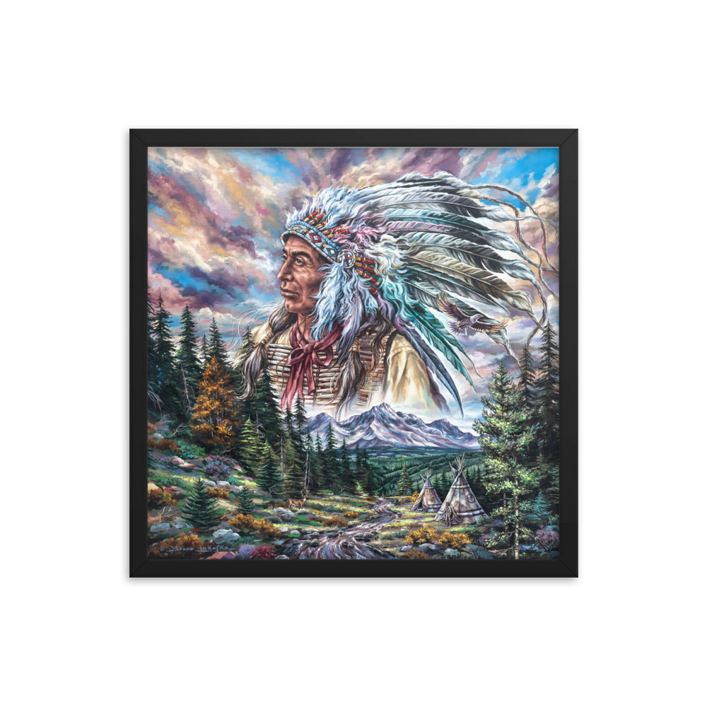 Framed photo paper poster: Under The Big Sky