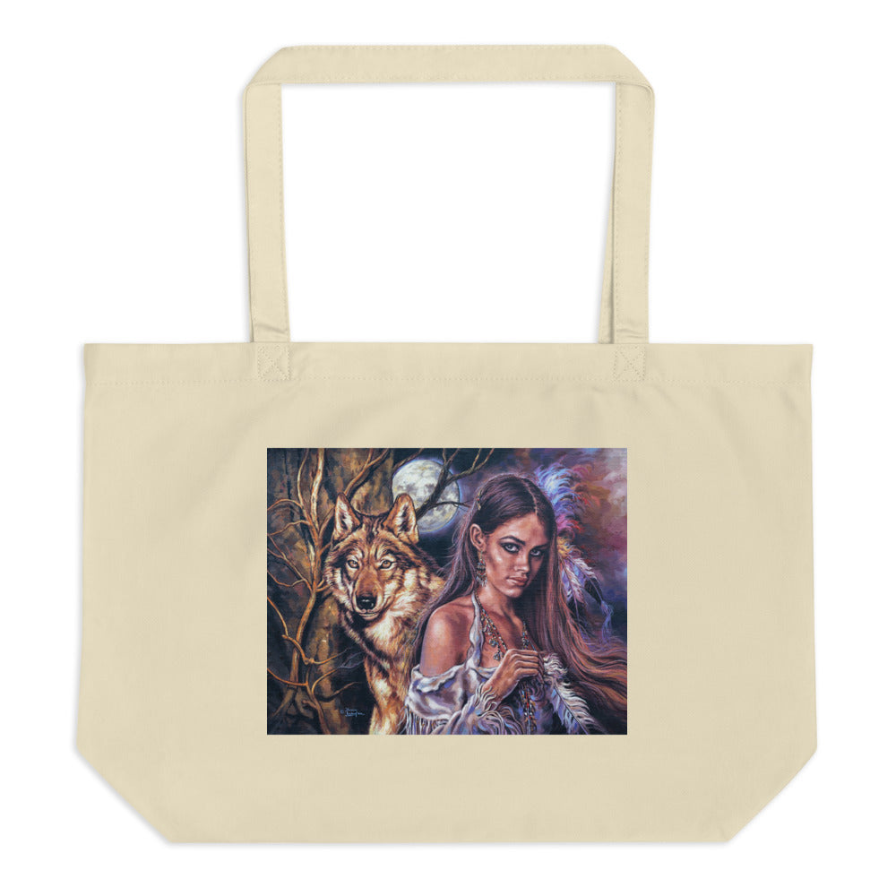 Large organic tote bag