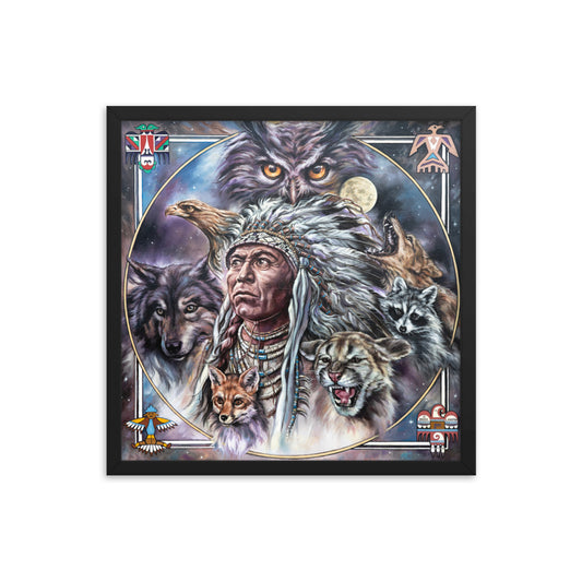Framed photo paper poster: Night Eyes