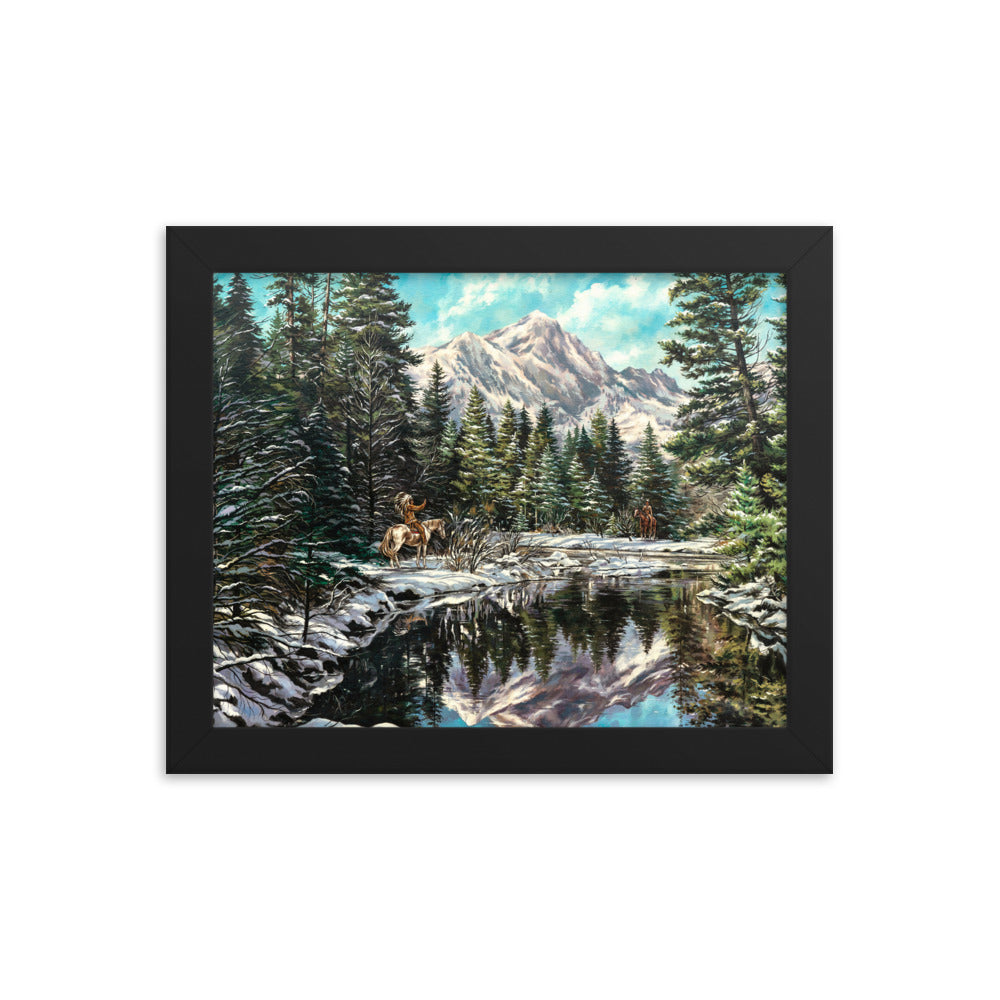 Framed photo paper poster: Silent Encounter