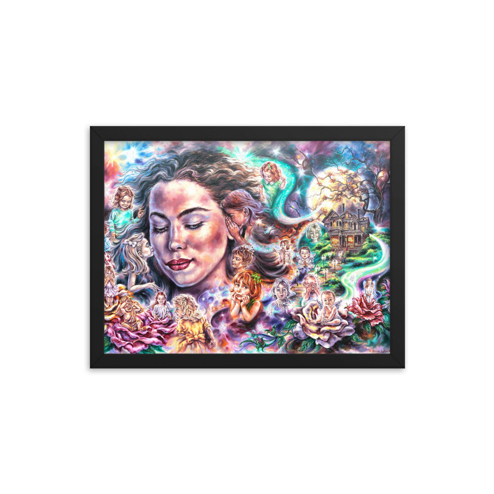 Framed photo paper poster: Moon Beams