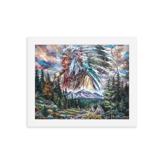 Framed photo paper poster: Under The Big Sky