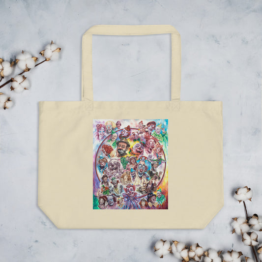 Large organic tote: Be A Clown