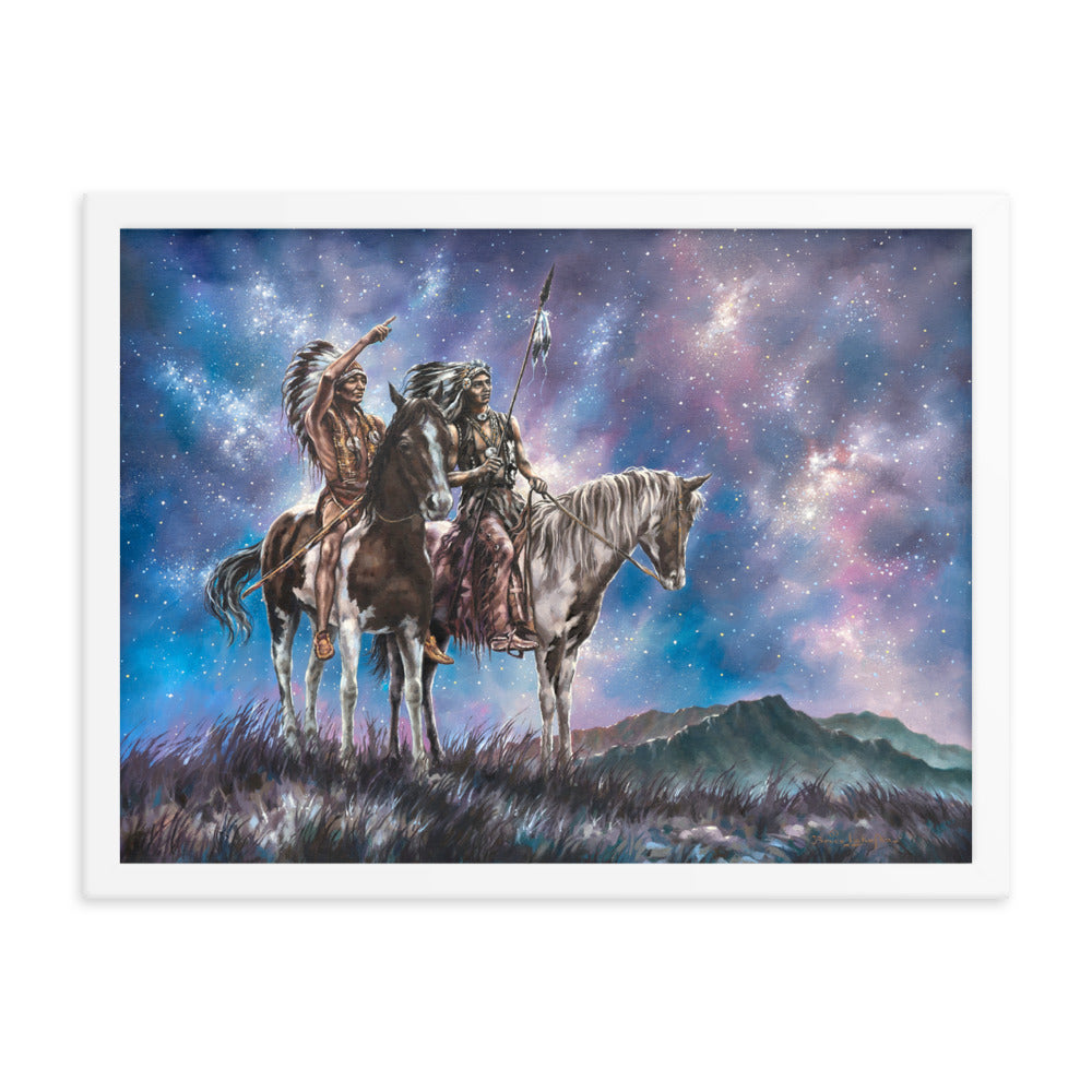 Framed photo paper poster: Under Silent Stars