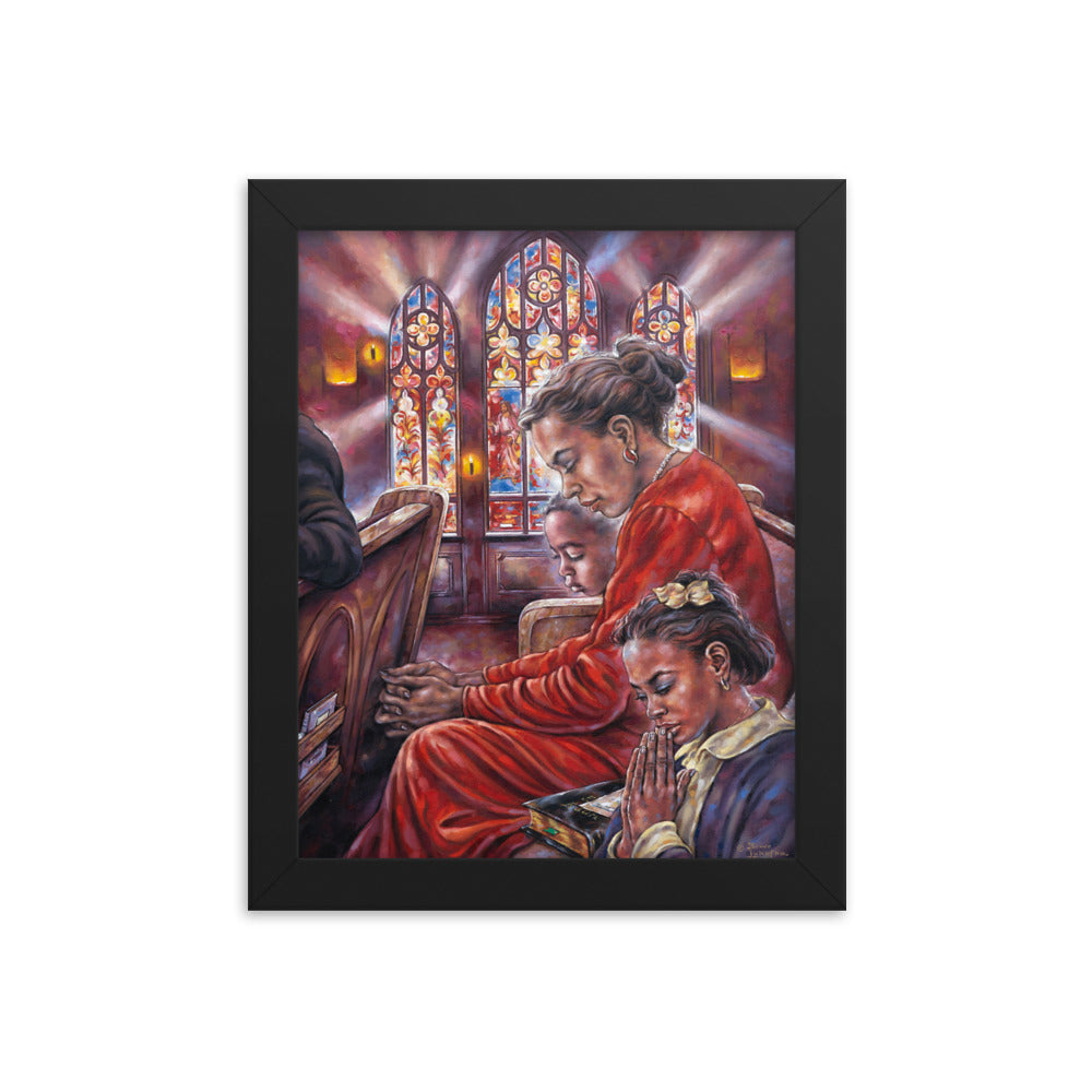 Framed photo paper poster: A Mother's Prayer