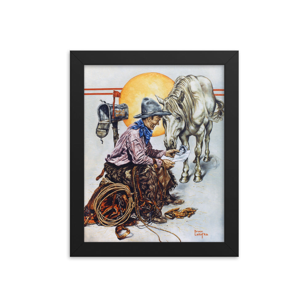 Framed poster: Cowboy Mail