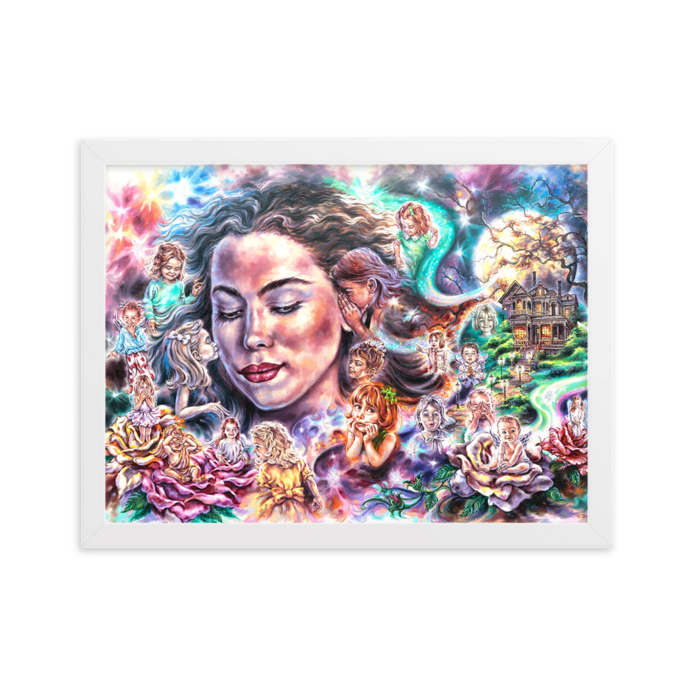 Framed matte paper poster: Moon Beams